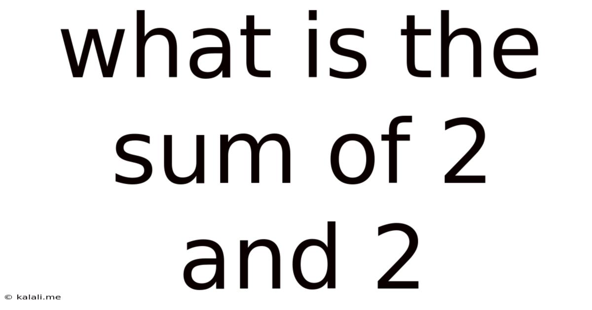 What Is The Sum Of 2 And 2
