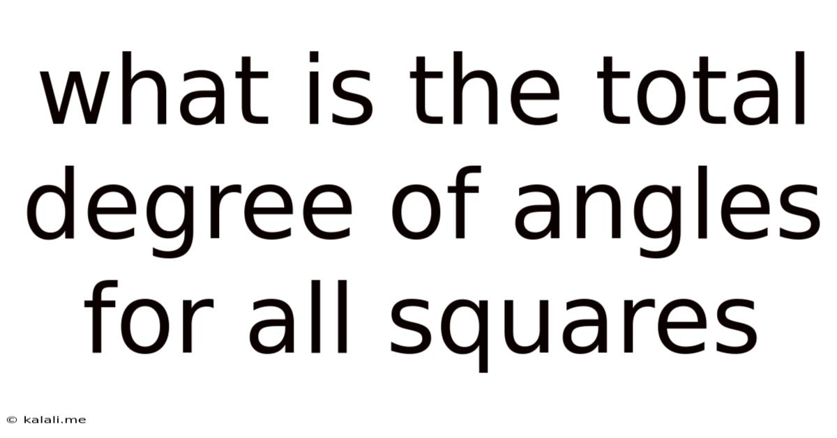 What Is The Total Degree Of Angles For All Squares