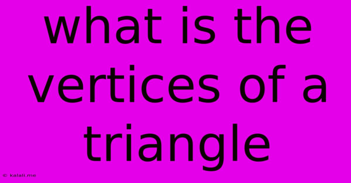 What Is The Vertices Of A Triangle