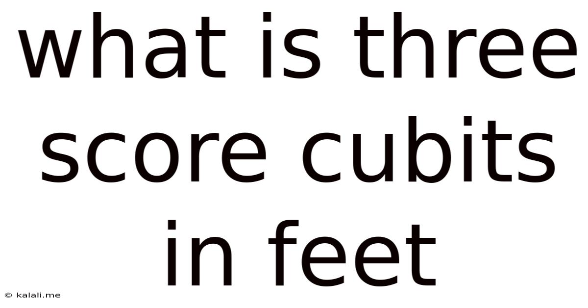 What Is Three Score Cubits In Feet