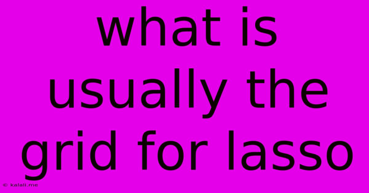 What Is Usually The Grid For Lasso
