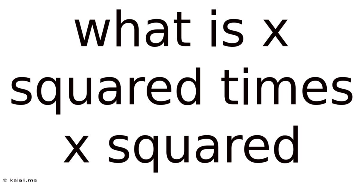 What Is X Squared Times X Squared