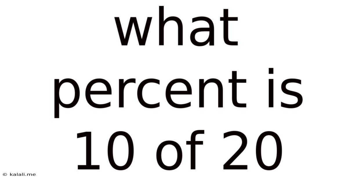 What Percent Is 10 Of 20