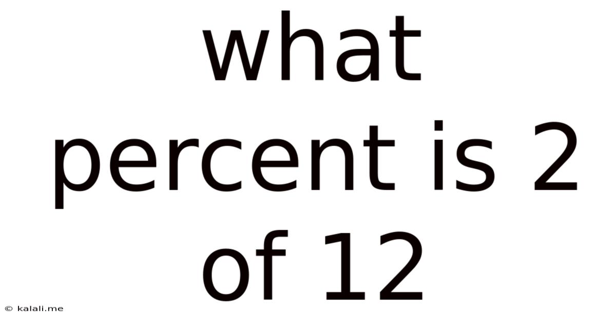 What Percent Is 2 Of 12