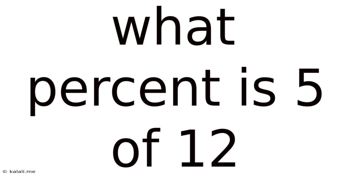 What Percent Is 5 Of 12