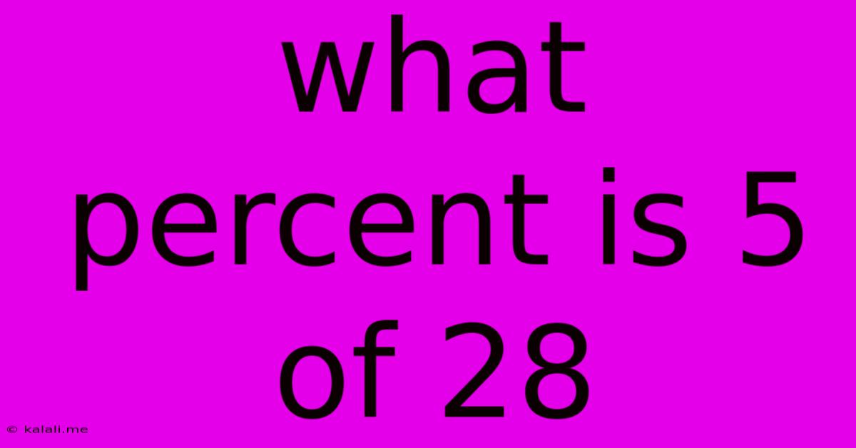 What Percent Is 5 Of 28
