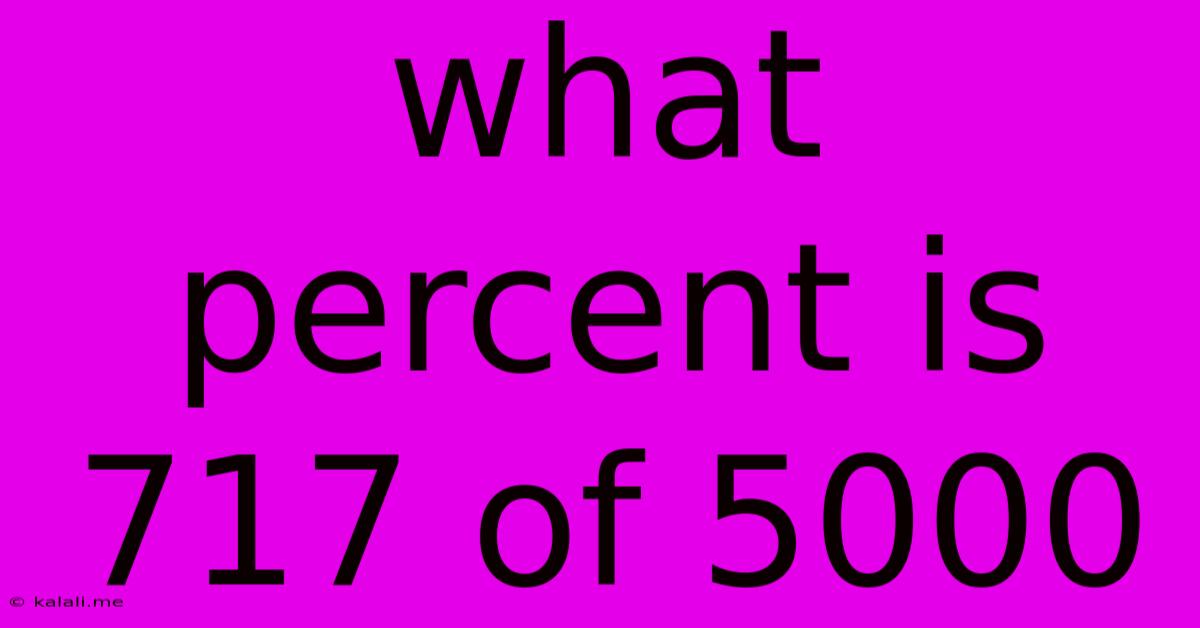 What Percent Is 717 Of 5000