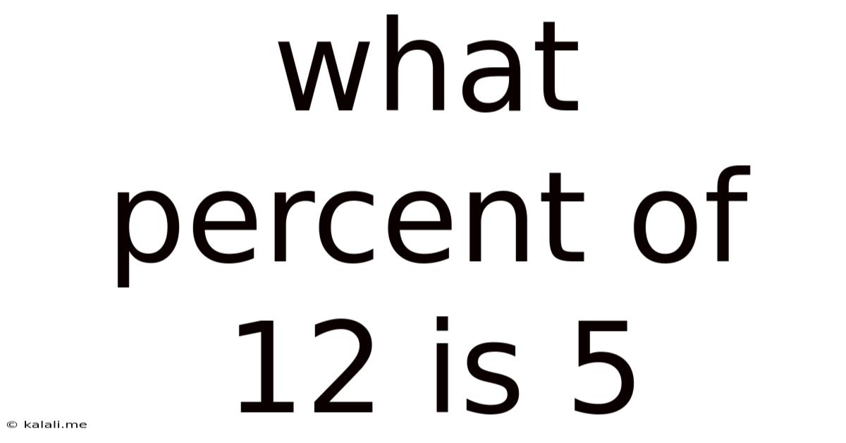 What Percent Of 12 Is 5