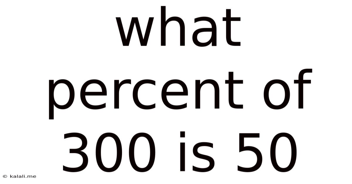 What Percent Of 300 Is 50