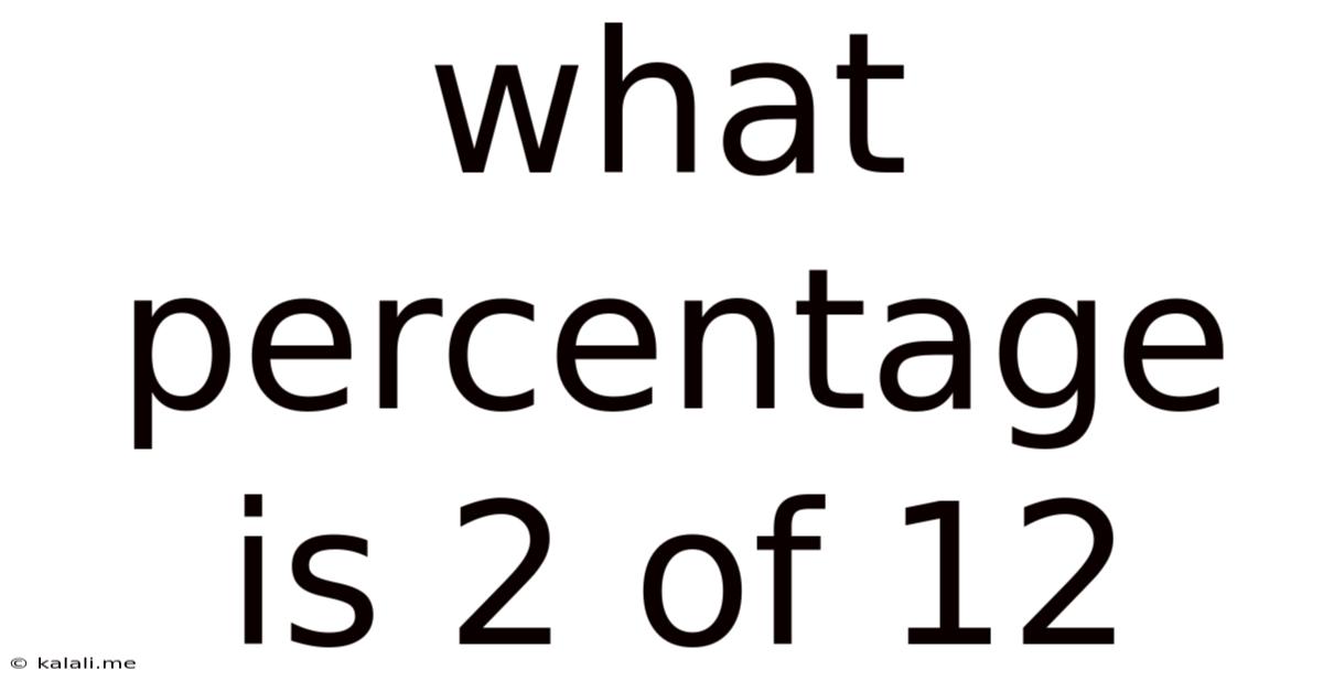 What Percentage Is 2 Of 12