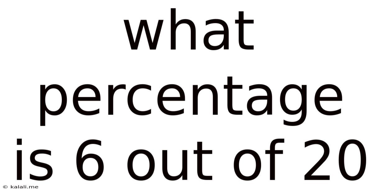 What Percentage Is 6 Out Of 20