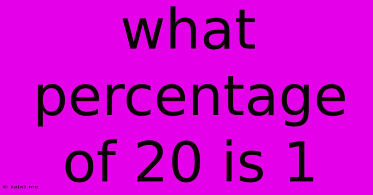What Percentage Of 20 Is 1