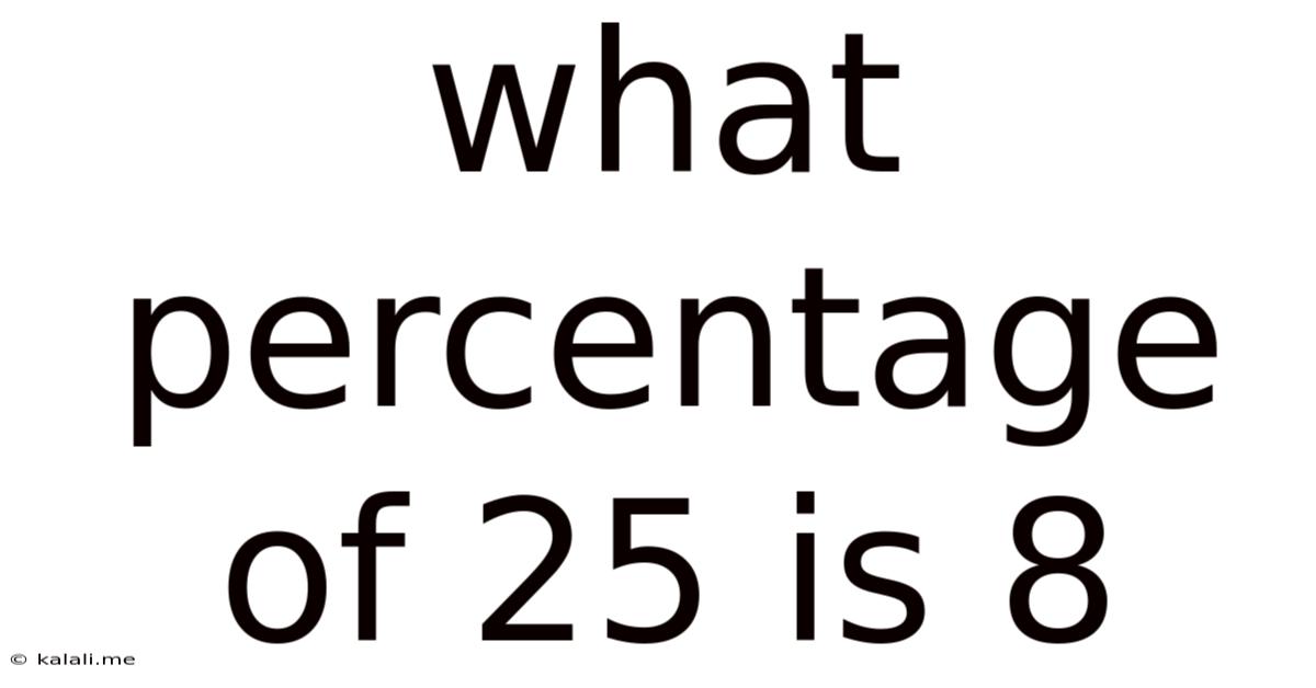 What Percentage Of 25 Is 8
