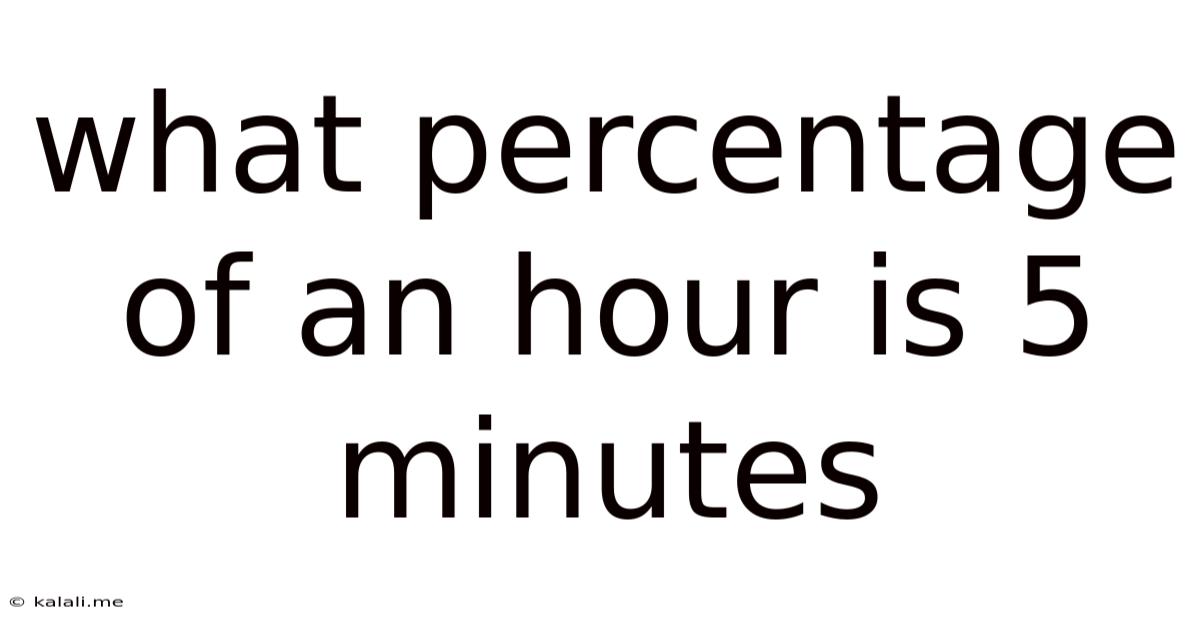 What Percentage Of An Hour Is 5 Minutes
