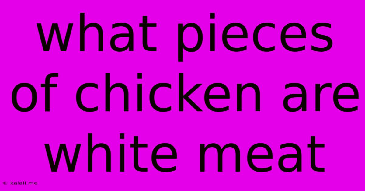 What Pieces Of Chicken Are White Meat