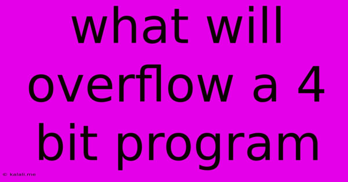 What Will Overflow A 4 Bit Program
