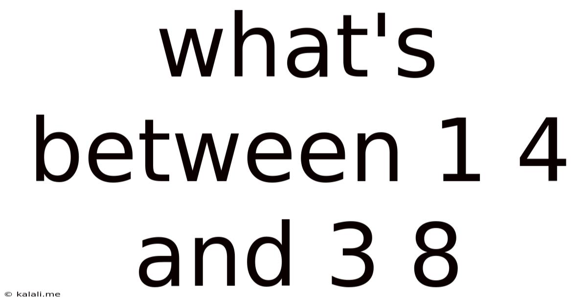 What's Between 1 4 And 3 8