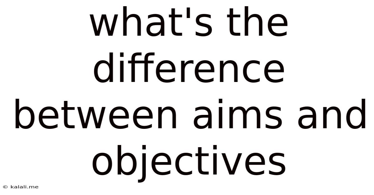 What's The Difference Between Aims And Objectives