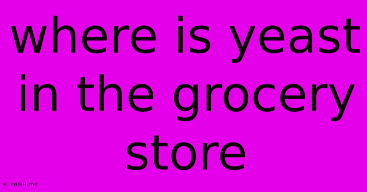 Where Is Yeast In The Grocery Store
