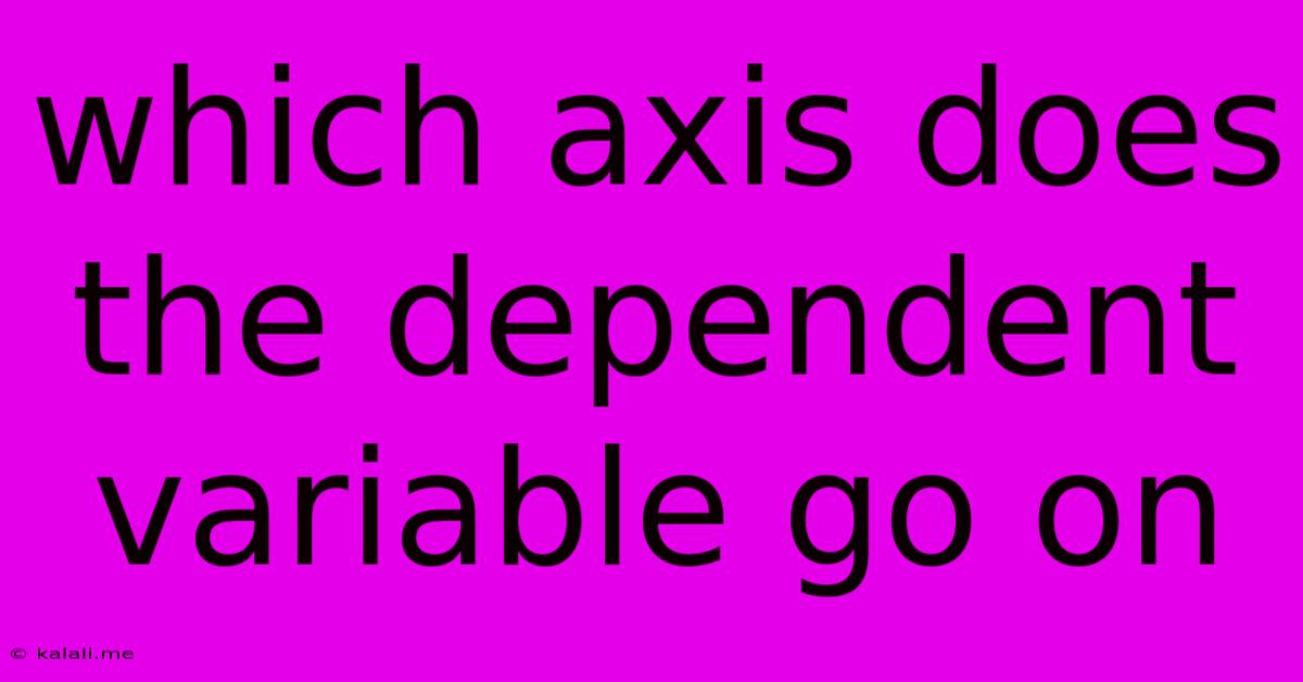 Which Axis Does The Dependent Variable Go On