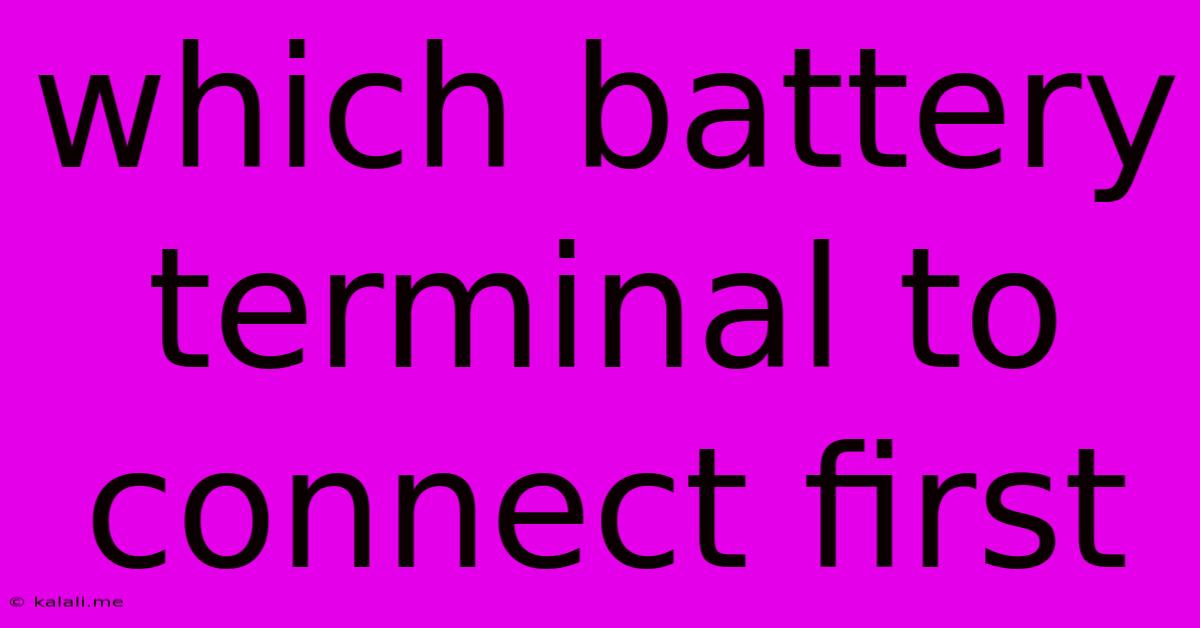 Which Battery Terminal To Connect First