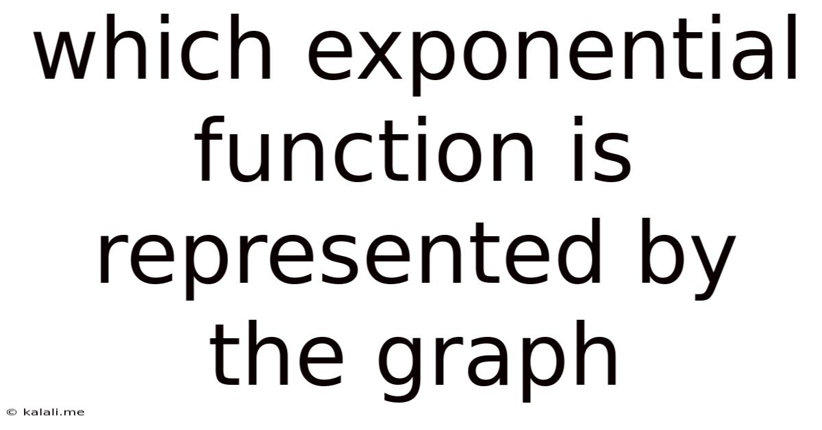 Which Exponential Function Is Represented By The Graph