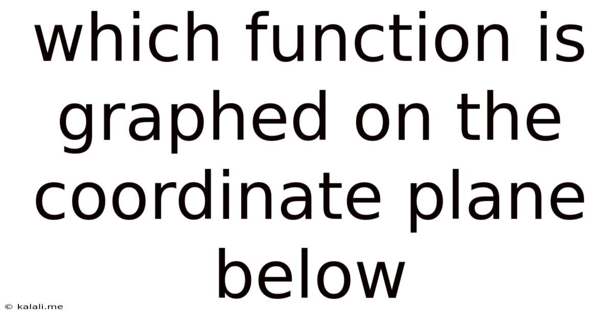 Which Function Is Graphed On The Coordinate Plane Below