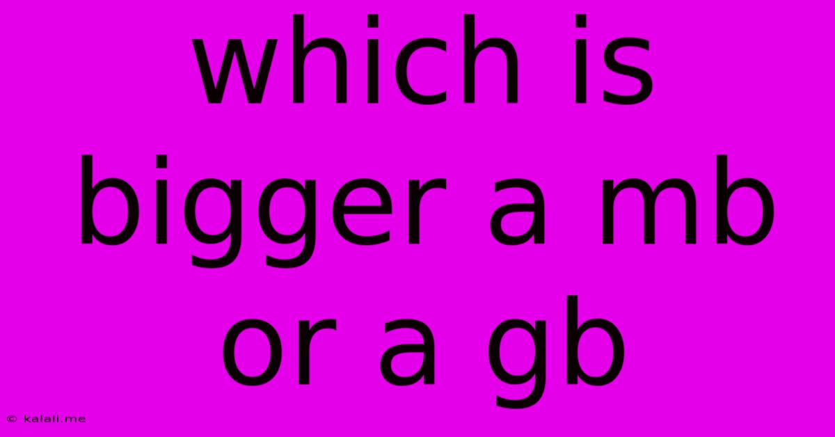 Which Is Bigger A Mb Or A Gb