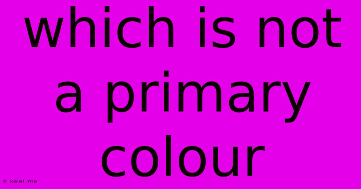 Which Is Not A Primary Colour