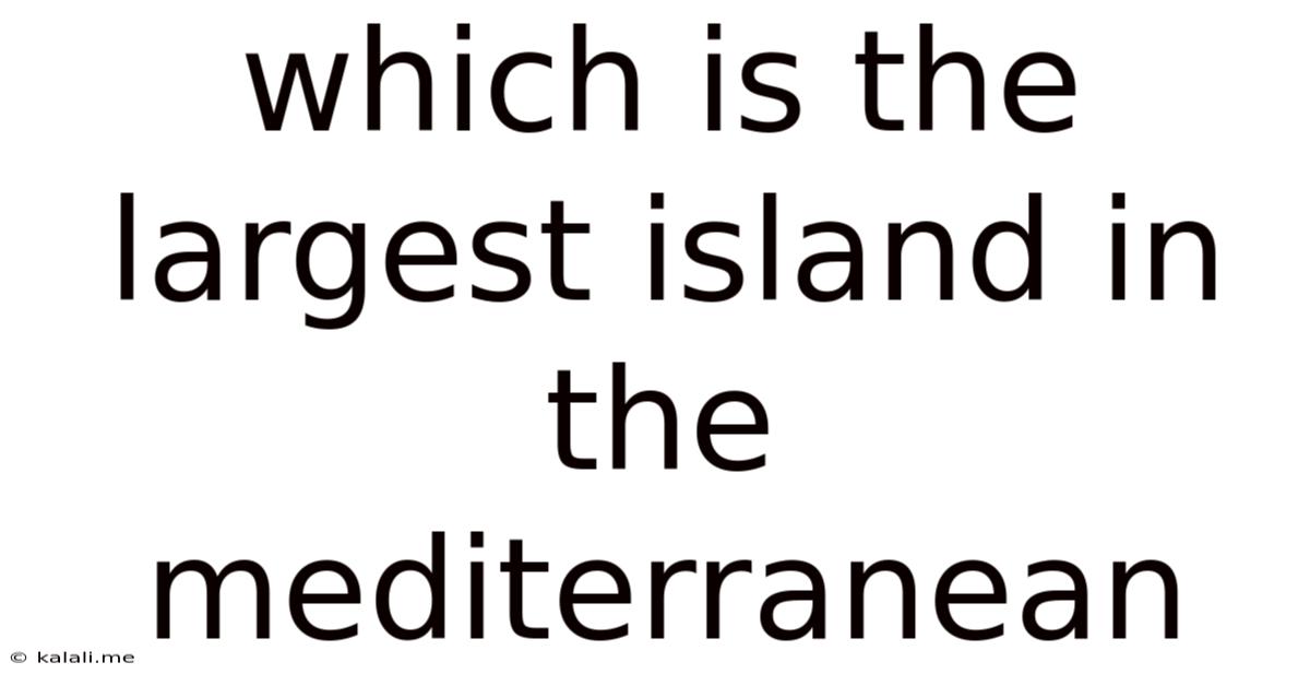 Which Is The Largest Island In The Mediterranean
