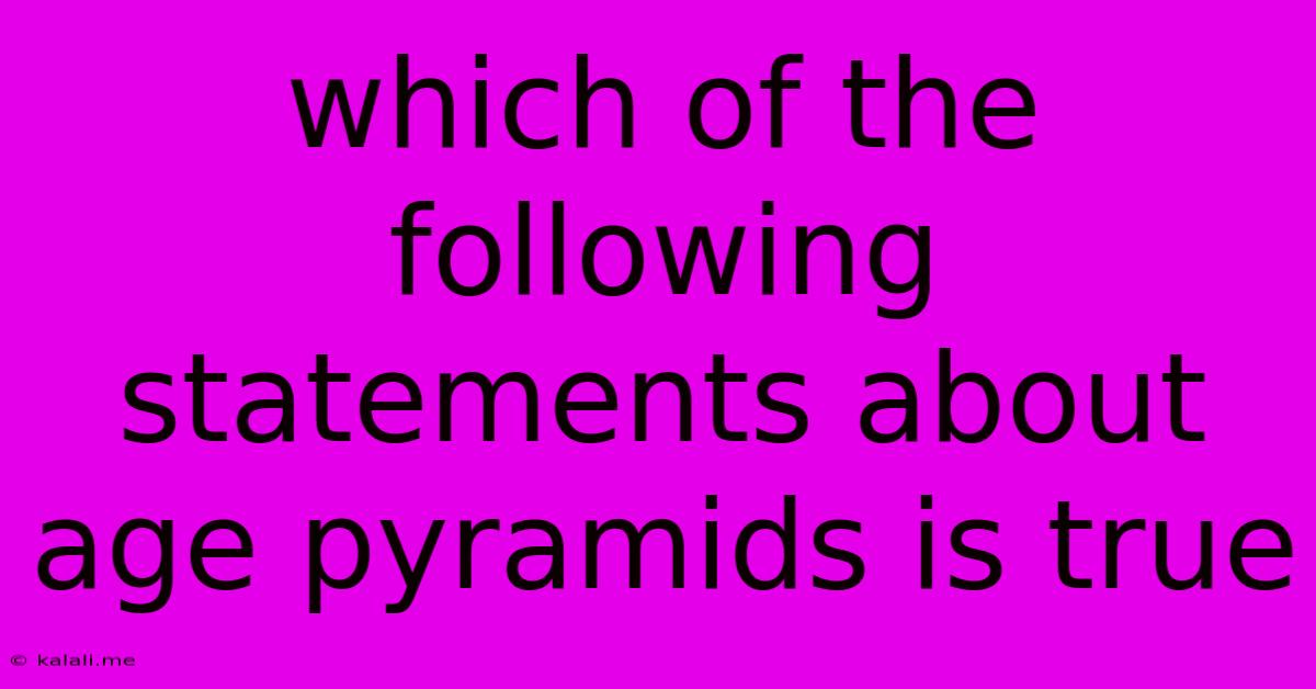 Which Of The Following Statements About Age Pyramids Is True