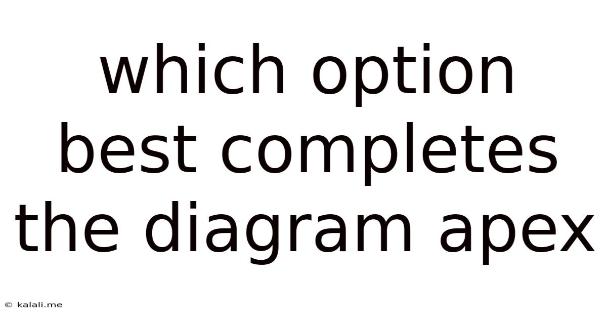 Which Option Best Completes The Diagram Apex