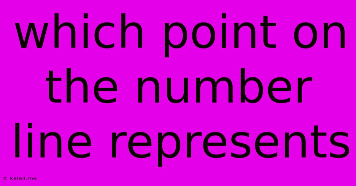 Which Point On The Number Line Represents