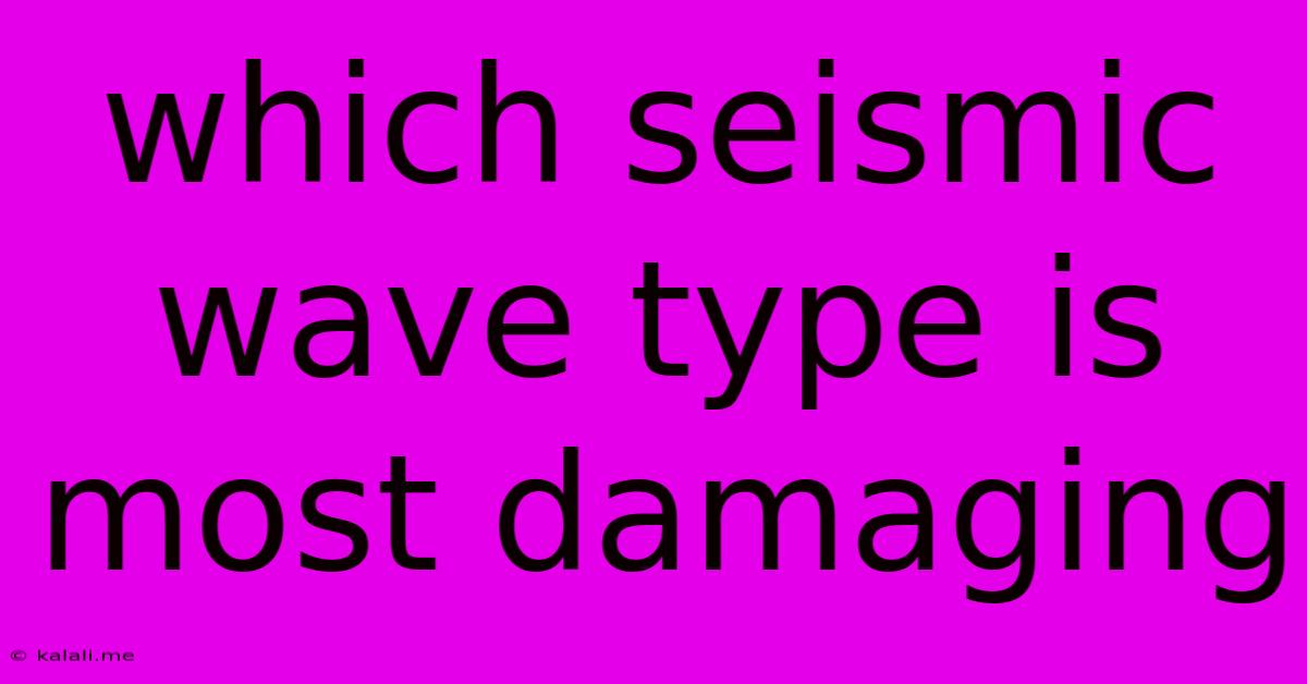Which Seismic Wave Type Is Most Damaging