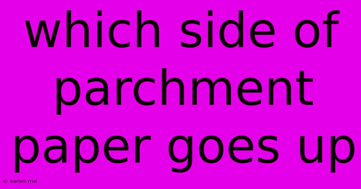 Which Side Of Parchment Paper Goes Up