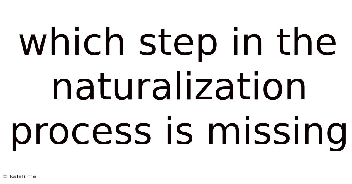 Which Step In The Naturalization Process Is Missing