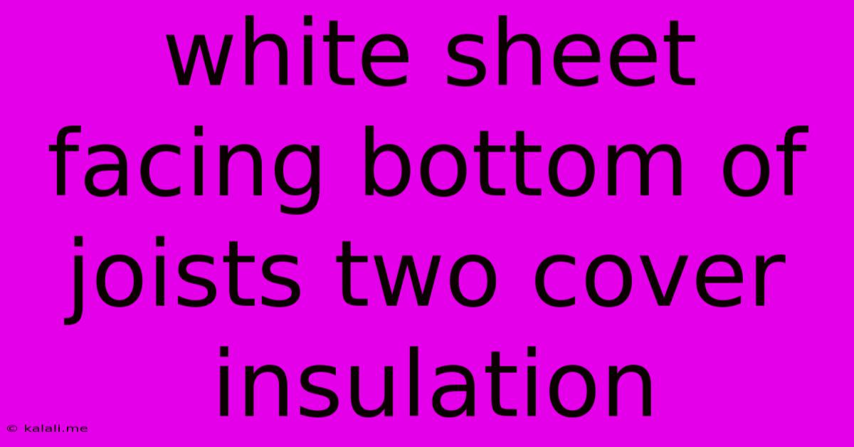 White Sheet Facing Bottom Of Joists Two Cover Insulation