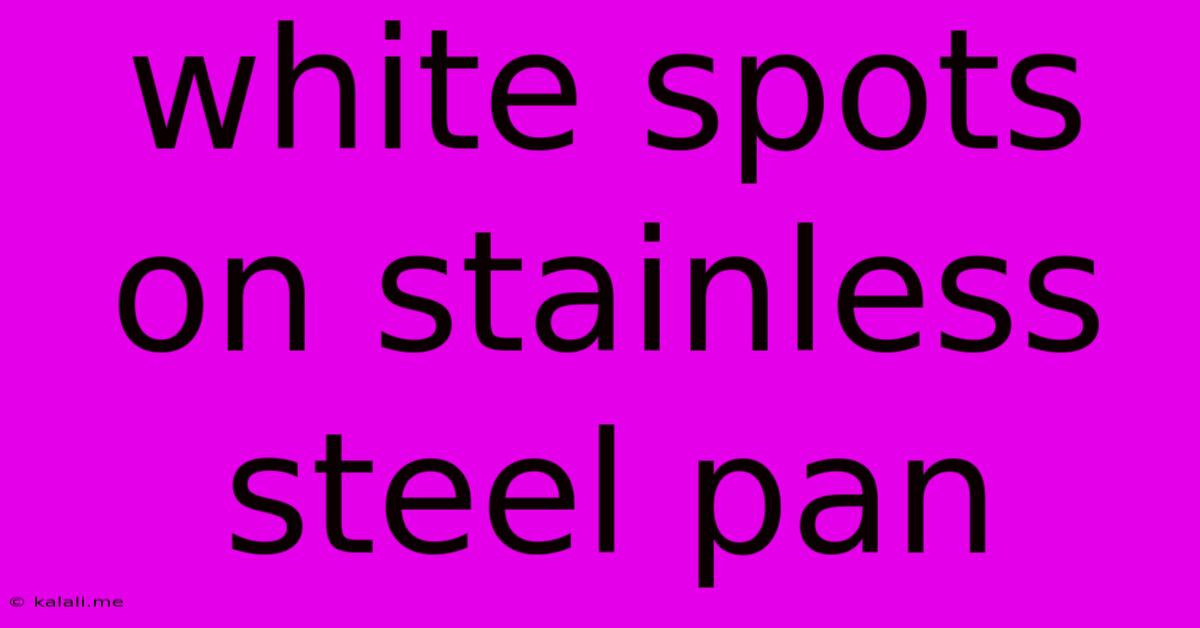 White Spots On Stainless Steel Pan