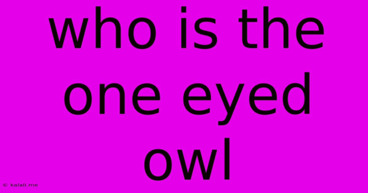 Who Is The One Eyed Owl