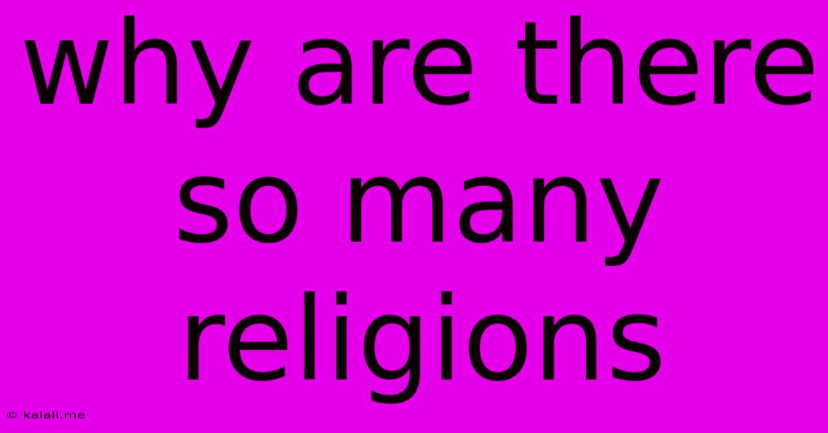 Why Are There So Many Religions