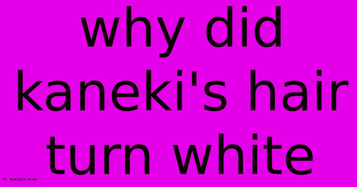 Why Did Kaneki's Hair Turn White
