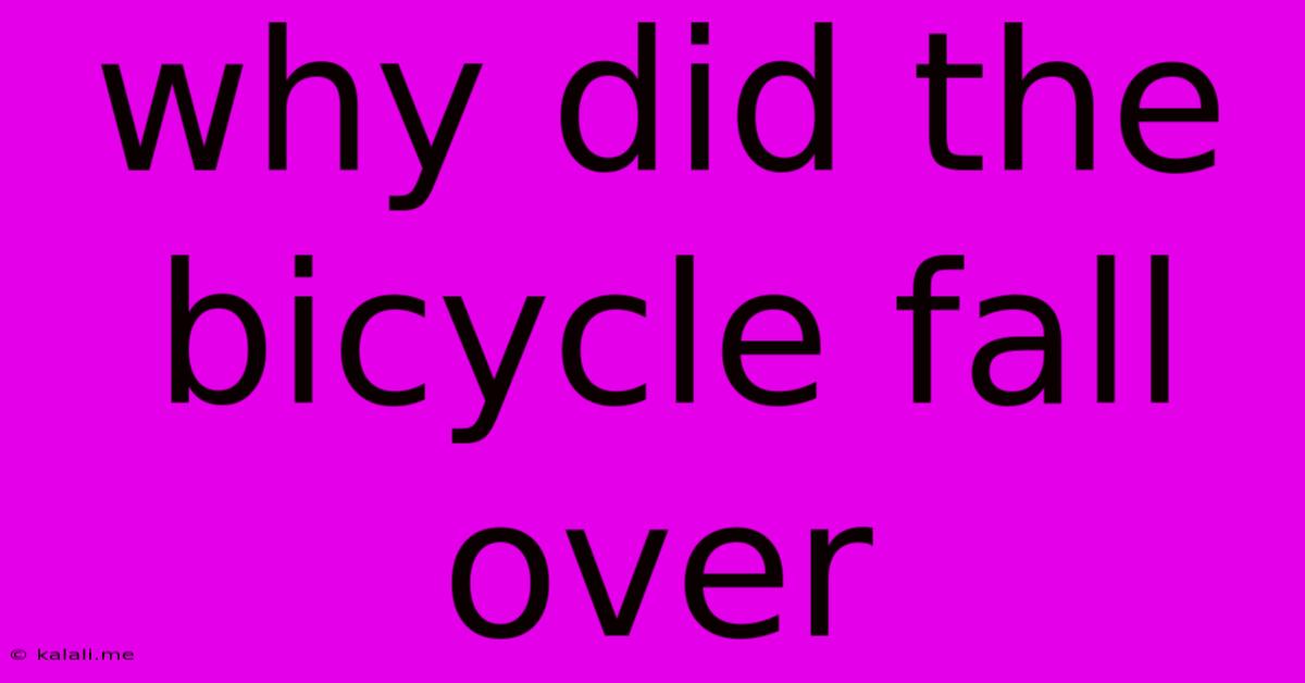 Why Did The Bicycle Fall Over