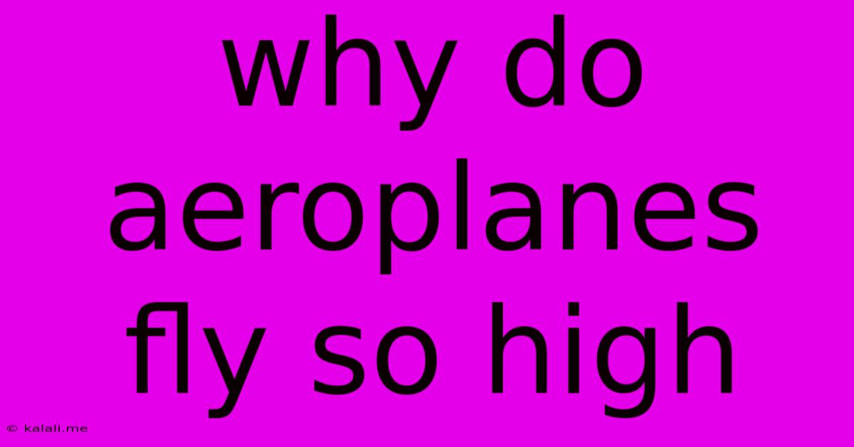 Why Do Aeroplanes Fly So High