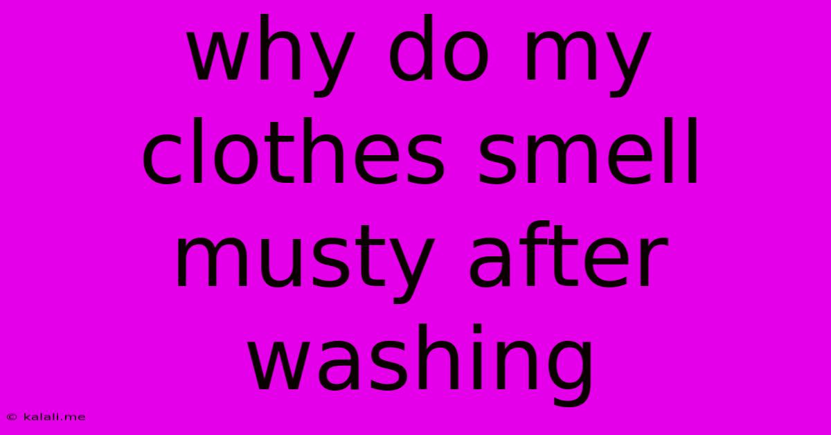 Why Do My Clothes Smell Musty After Washing