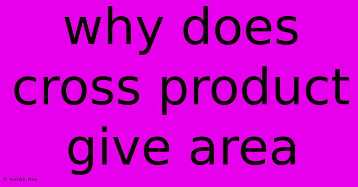 Why Does Cross Product Give Area