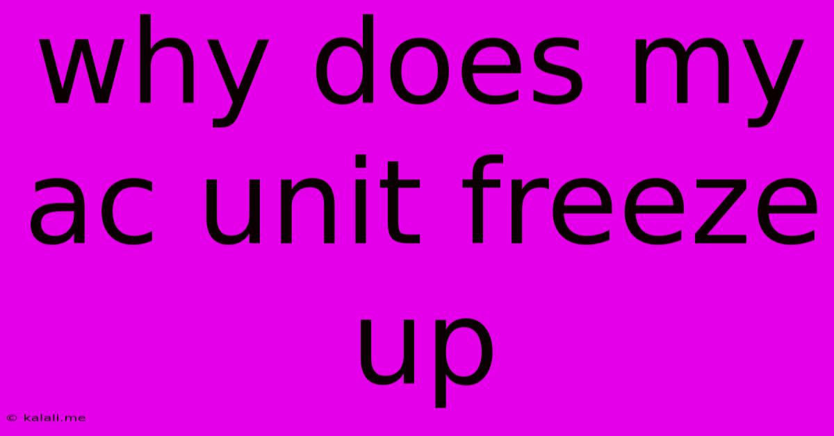 Why Does My Ac Unit Freeze Up