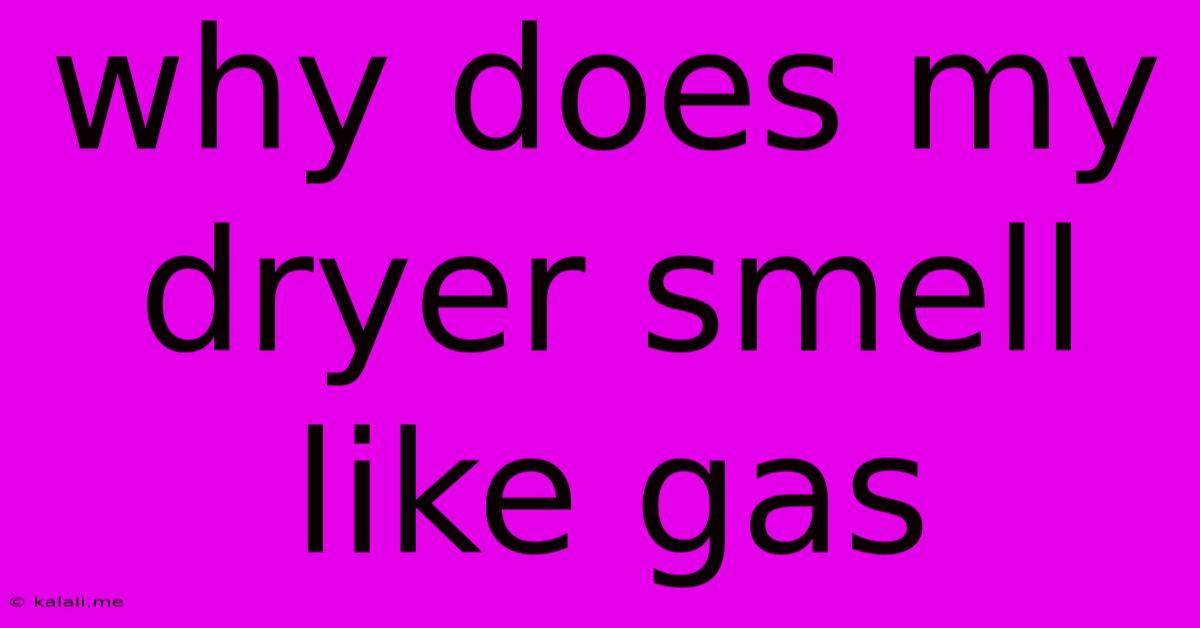 Why Does My Dryer Smell Like Gas