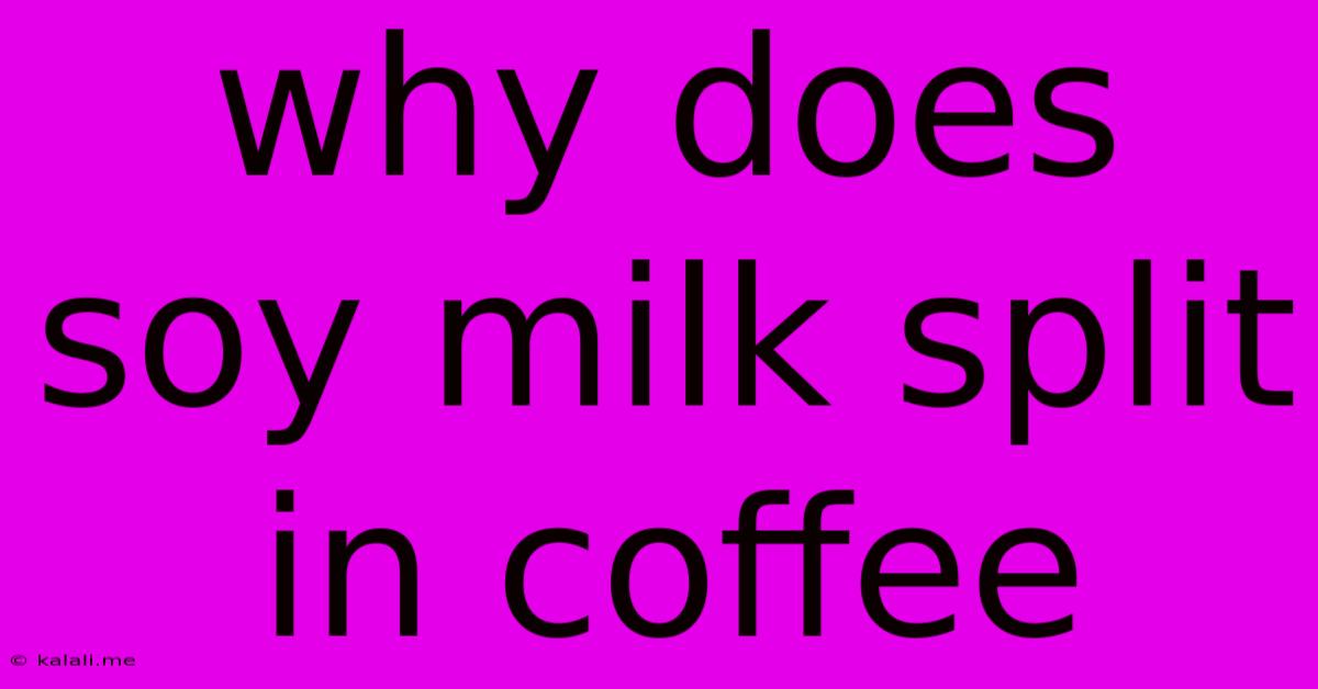 Why Does Soy Milk Split In Coffee
