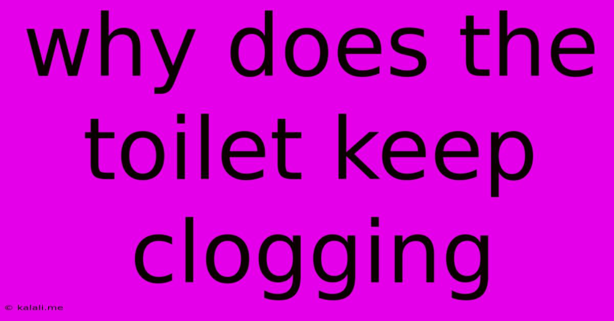 Why Does The Toilet Keep Clogging