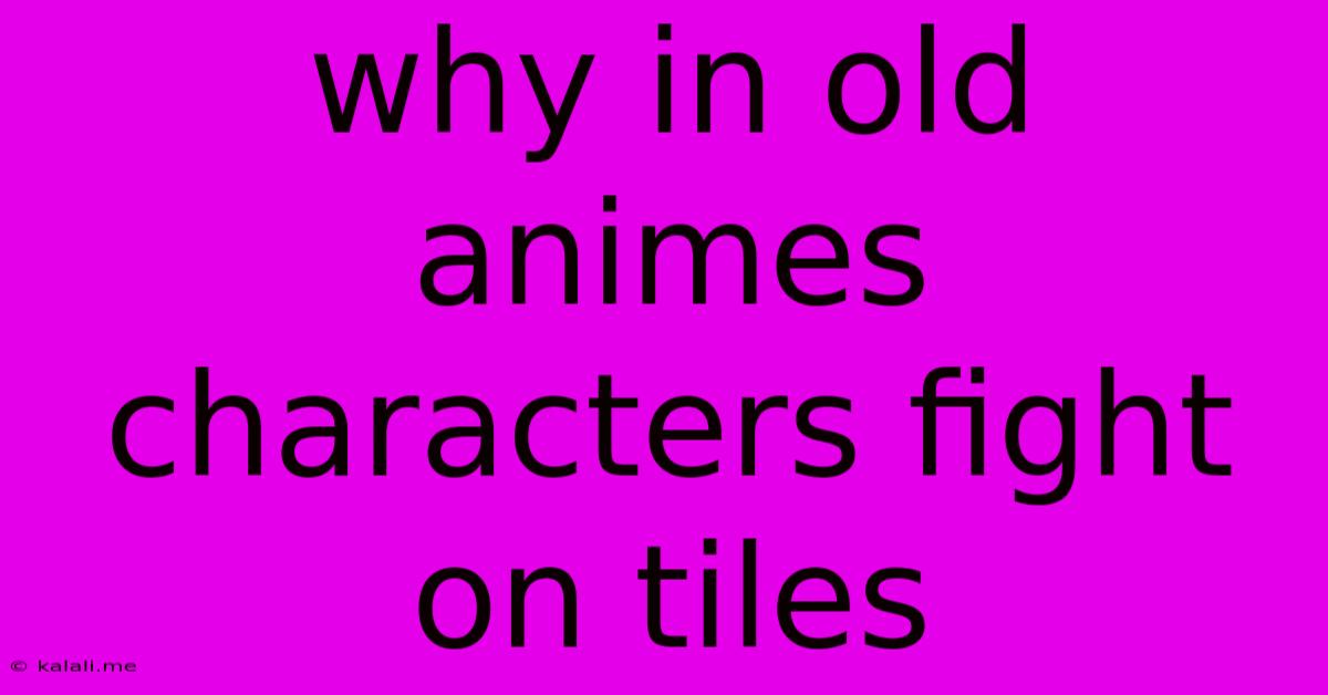 Why In Old Animes Characters Fight On Tiles